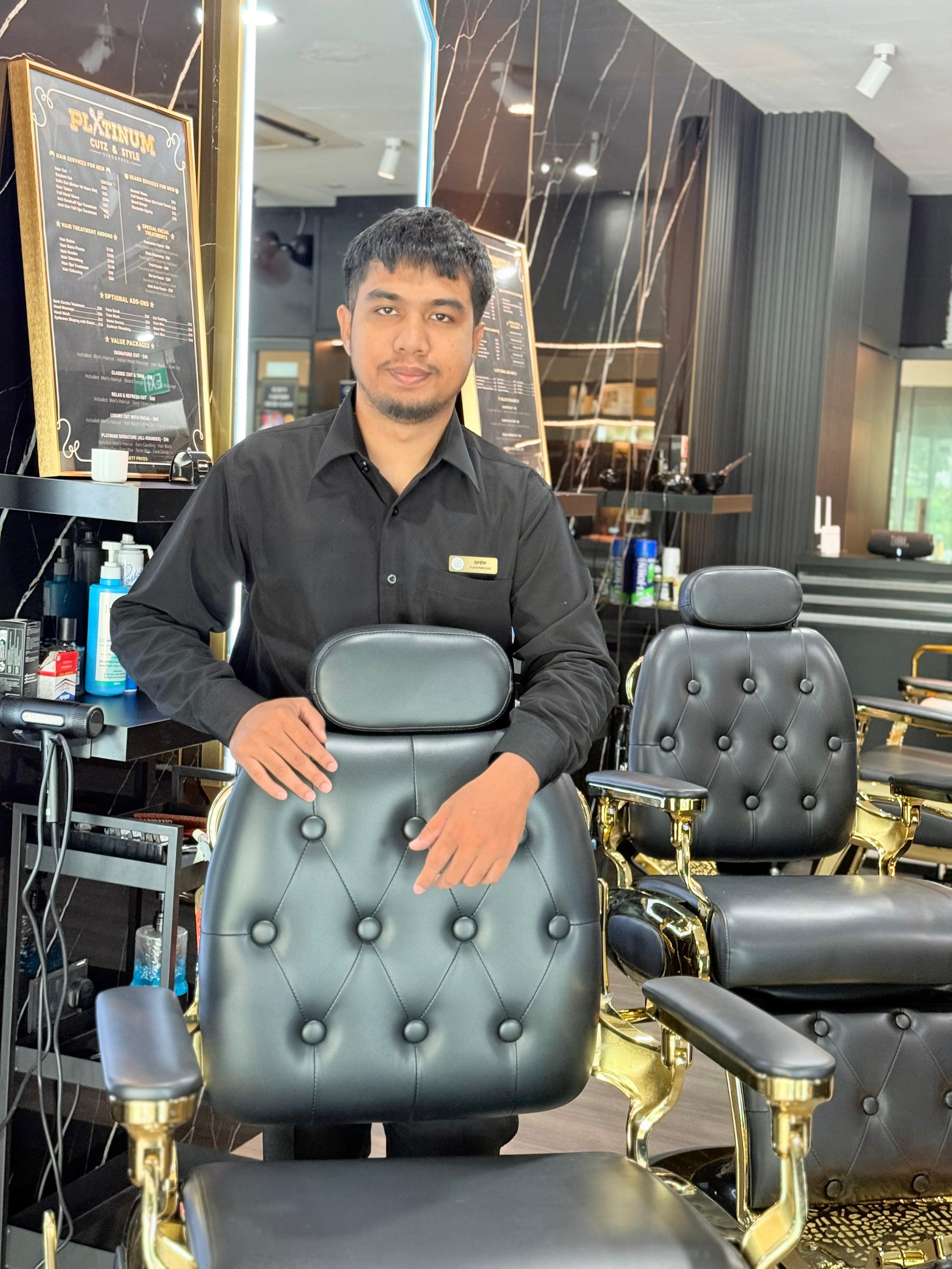 Ibrahim — Senior Barber at Platinum Cutz Singapore