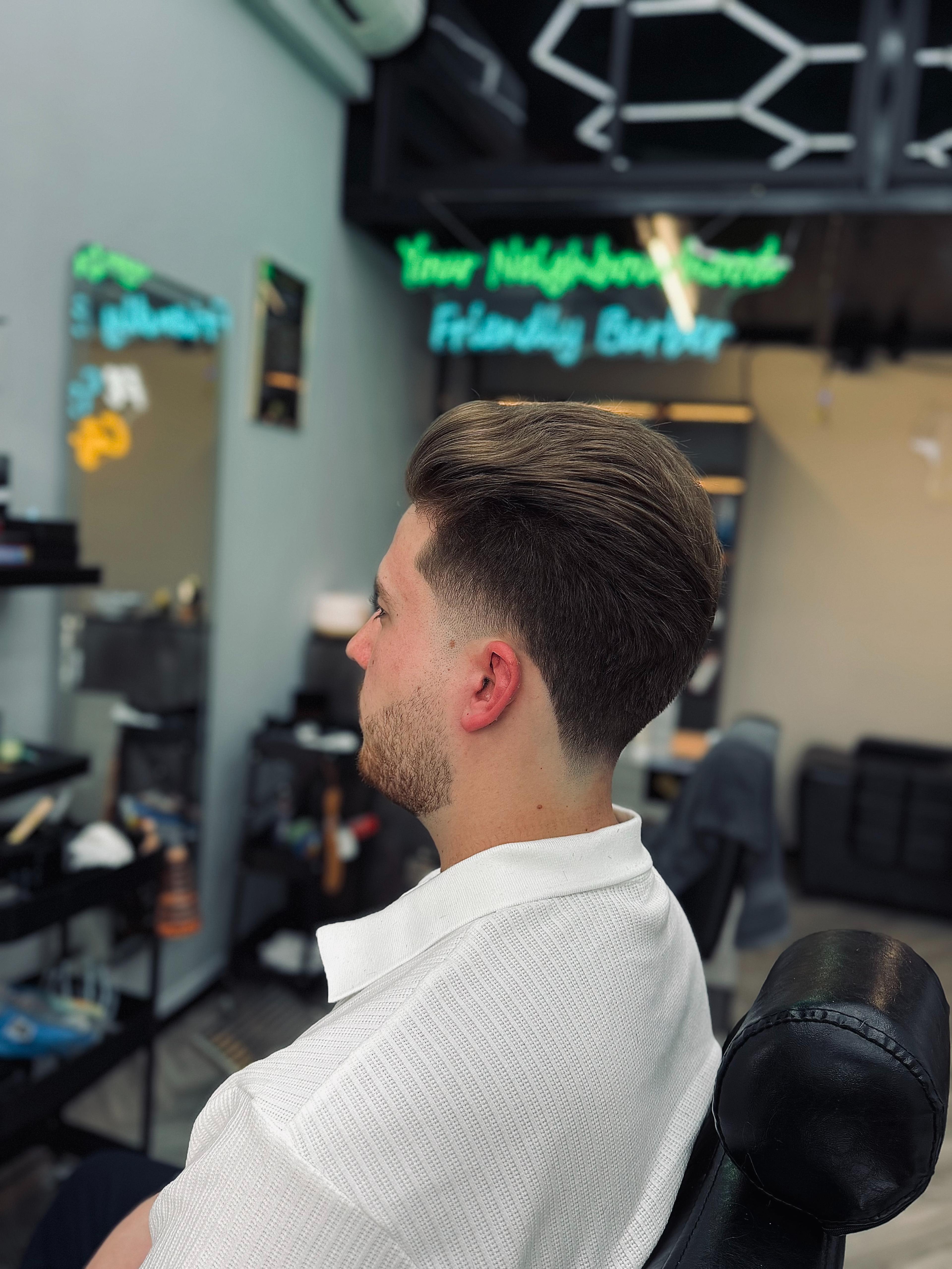 Slick Back Taper Fade by Awi — Platinum Cutz Singapore