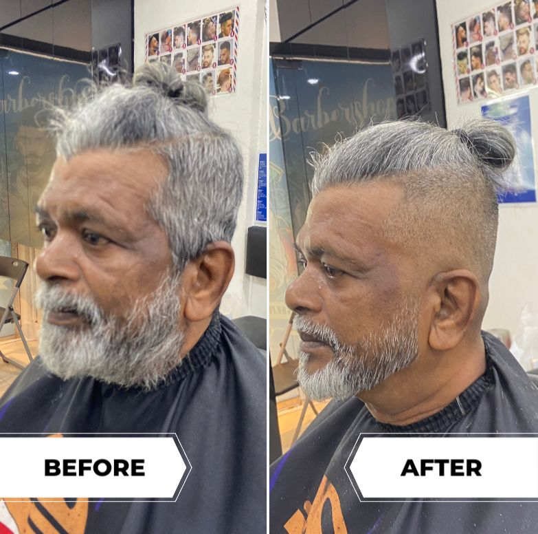 Man Bun Skin Fade by Prabha — Platinum Cutz Singapore