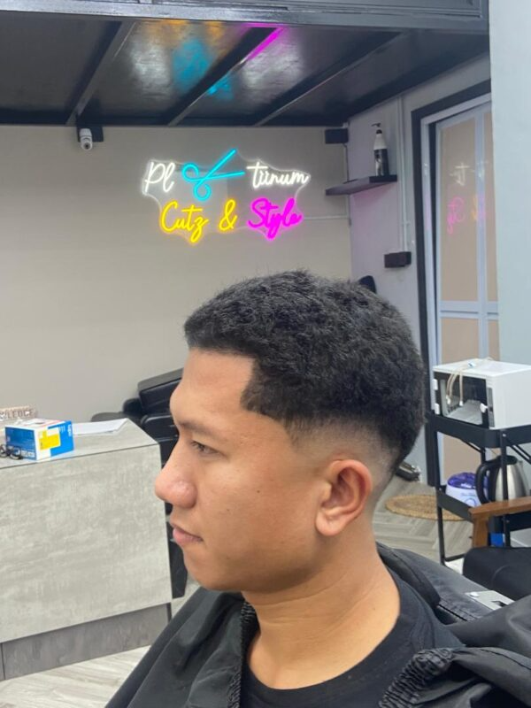 Afro Taper Fade by Rajesh — Platinum Cutz Singapore
