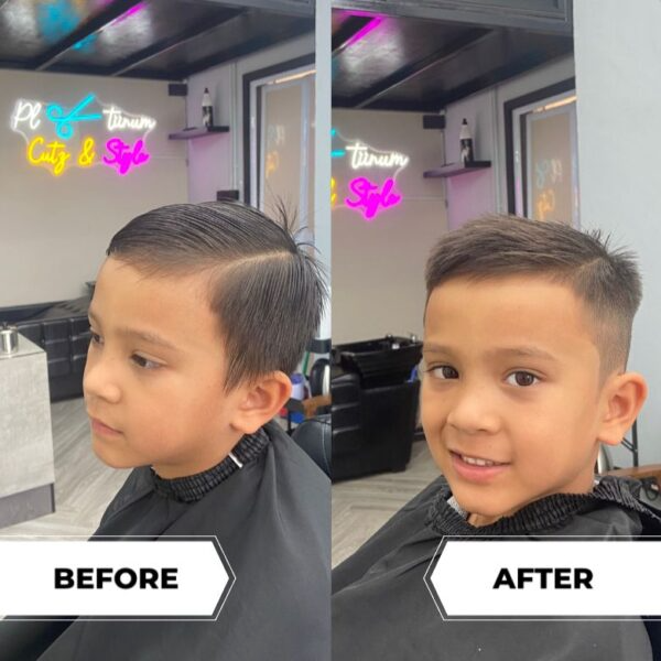 Kids Side Part Fade by Rajesh — Platinum Cutz Singapore