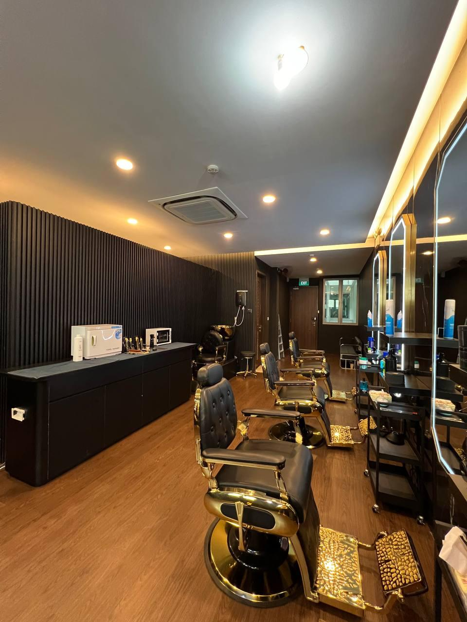 Clarke Quay barber interior