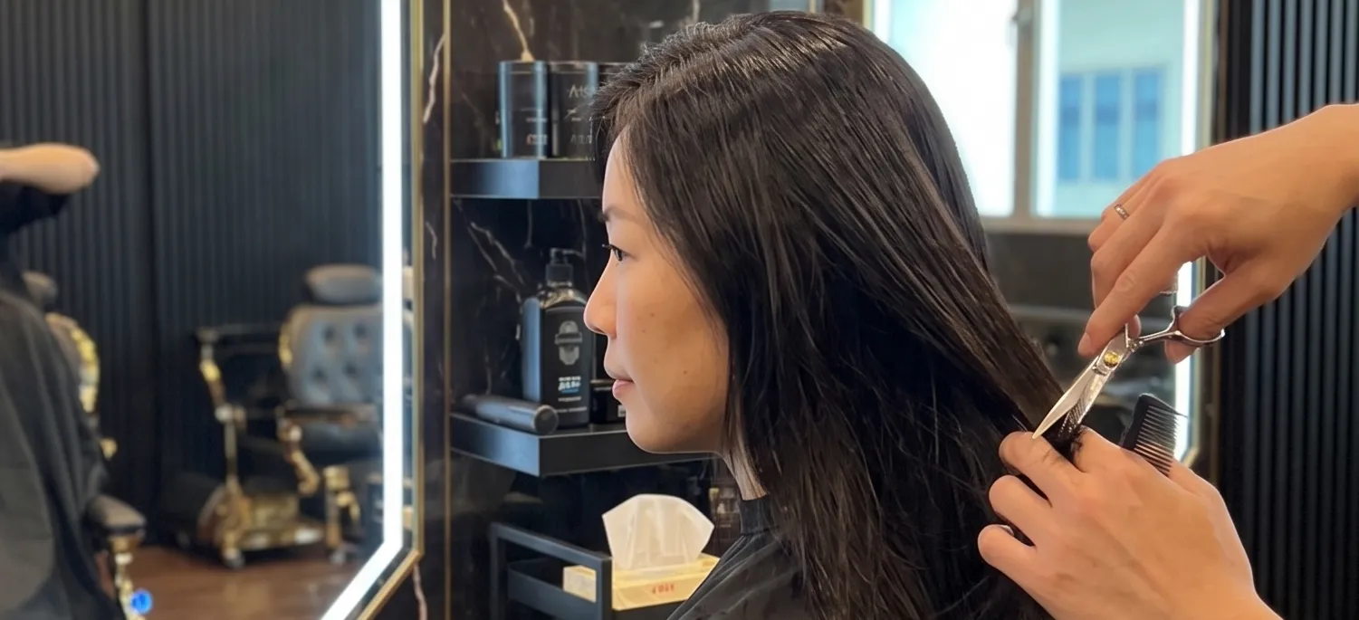Ladies' hair services at Platinum Cutz Singapore