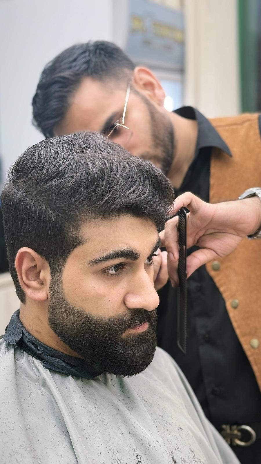 Beard with textured quiff — by Ibrahim