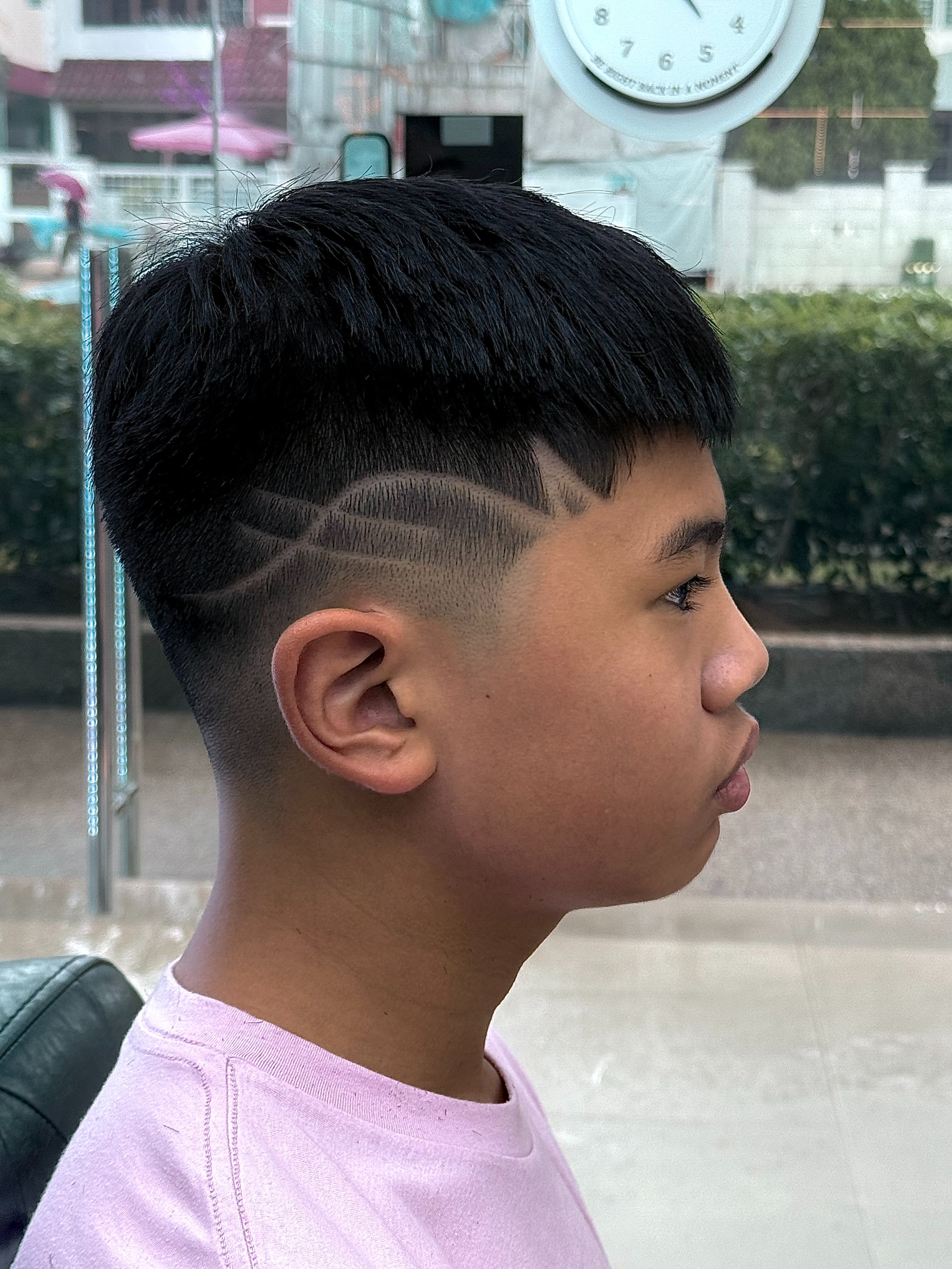 Kids crop fade with design — by Navin