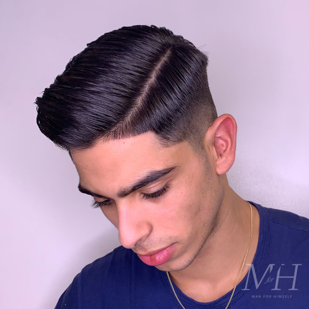 Side-Parted Fade for men