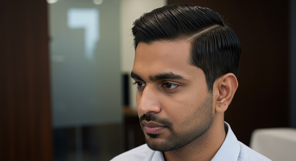 Classic Side Part – Timeless, polished, and great for all occasions