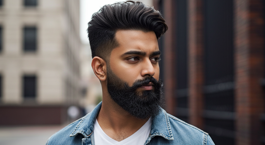 Undercut with Beard – A sharp, defined look